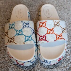 Gucci Women's Multicolor Angelina GG Platform Slide Womens 43